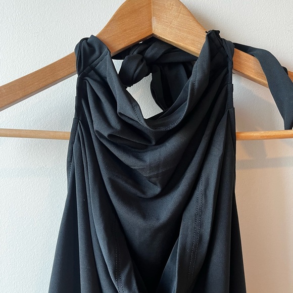 LAST CHANCE NWT Anthropologie Black Cowl Neck Halter Top - Picture 3 of 3